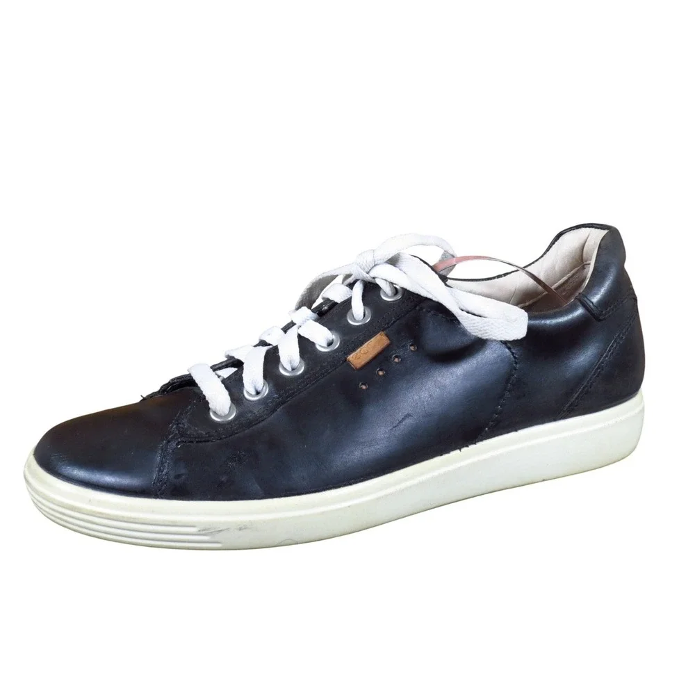 ECCO Soft 7 Womens Sneaker‎ Size 39 US 8 Walking Shoe Black Leather
